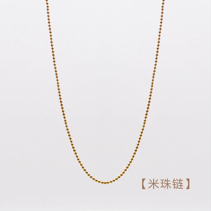 Wholesale Stainless Steel Natural Stone Oil Drop Necklace Jewelry