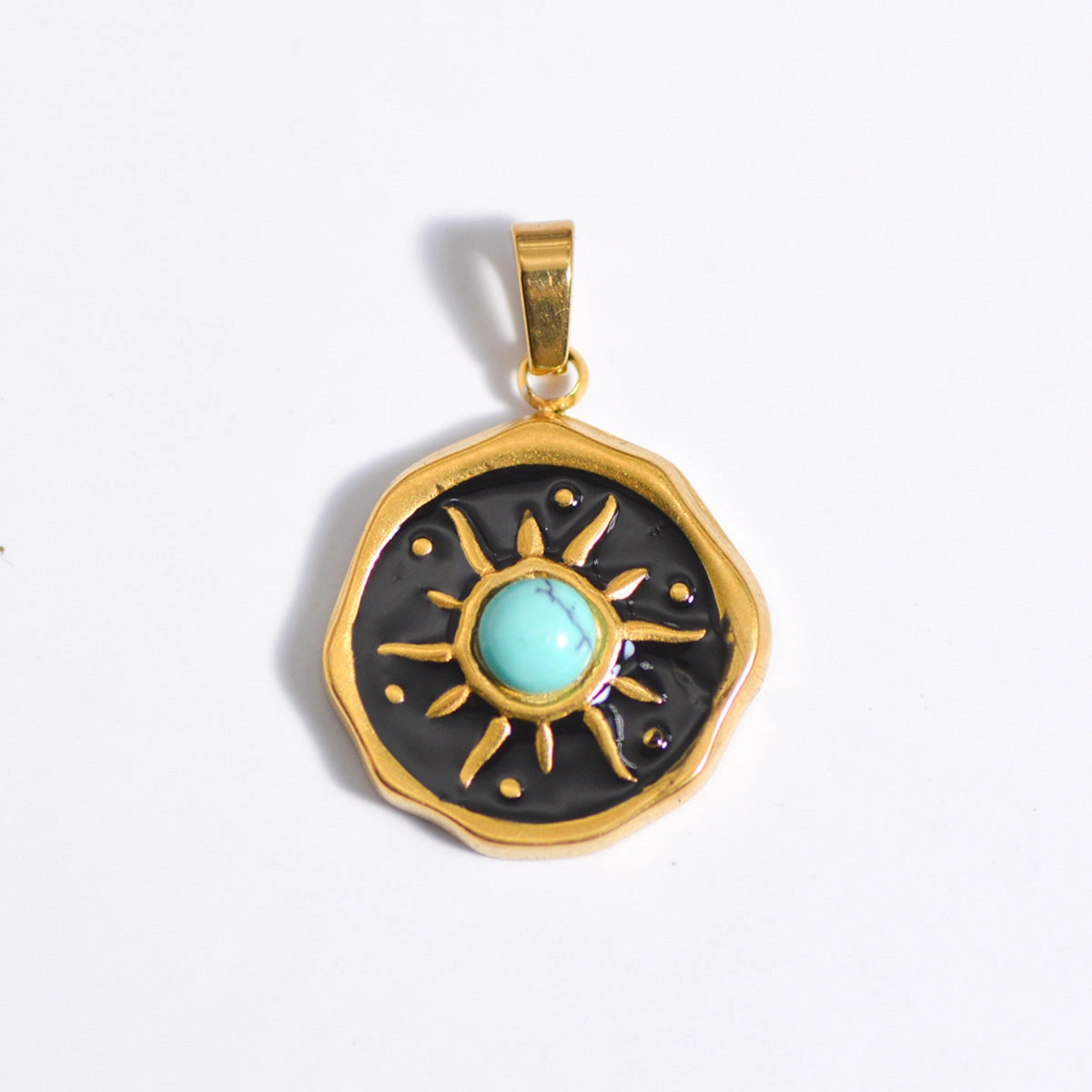 Wholesale Stainless Steel Natural Stone Oil Drop Necklace Jewelry