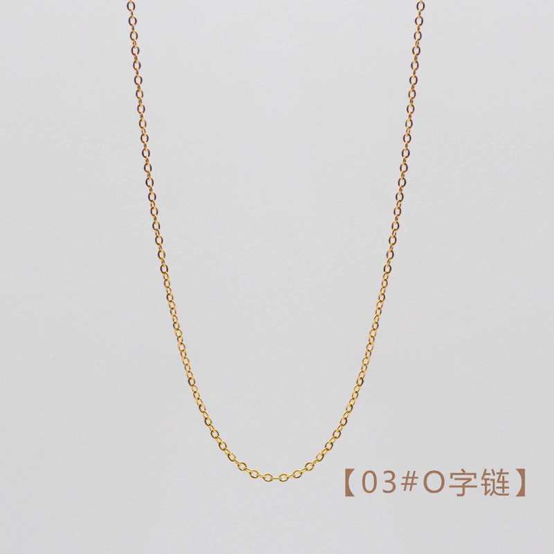 Wholesale Stainless Steel Natural Stone Oil Drop Necklace Jewelry
