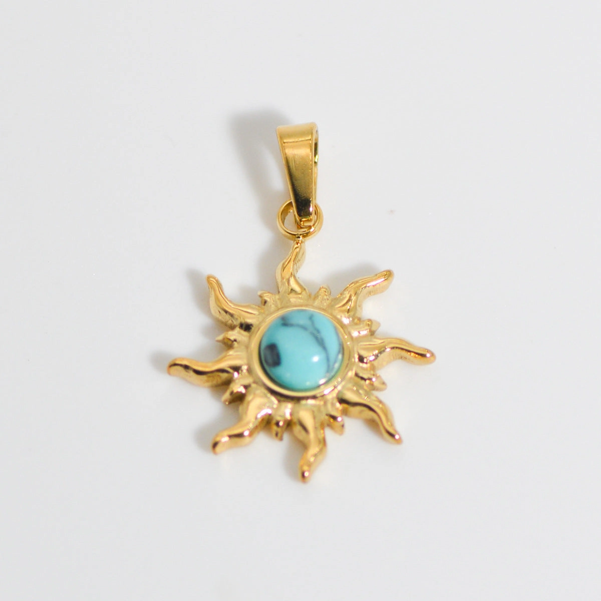 Wholesale Stainless Steel Natural Stone Oil Drop Necklace Jewelry