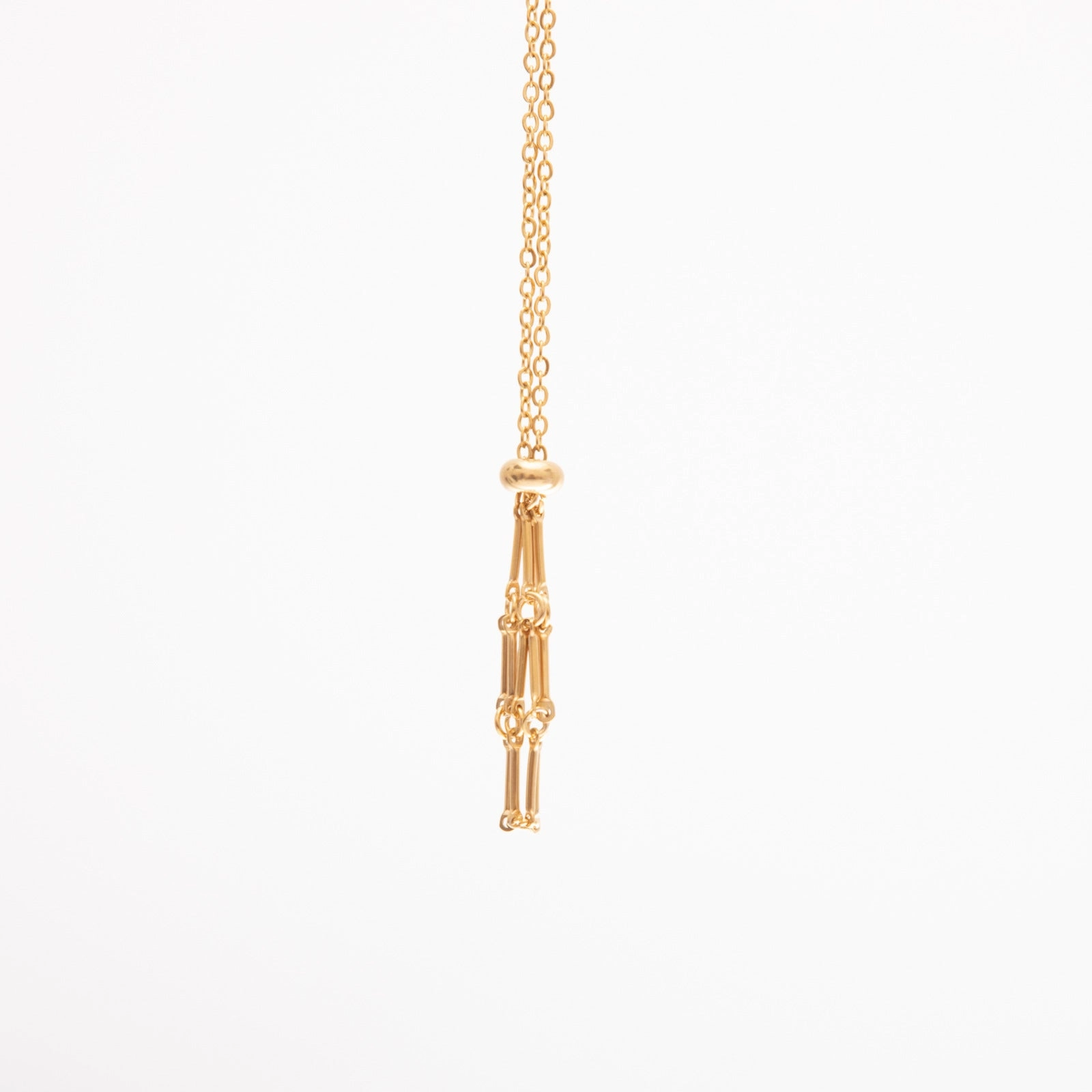 Wholesale Stainless Steel Net Pocket Natural Gemstone Crystal Accessories Bamboo Woven Adjustable Chain Pendant