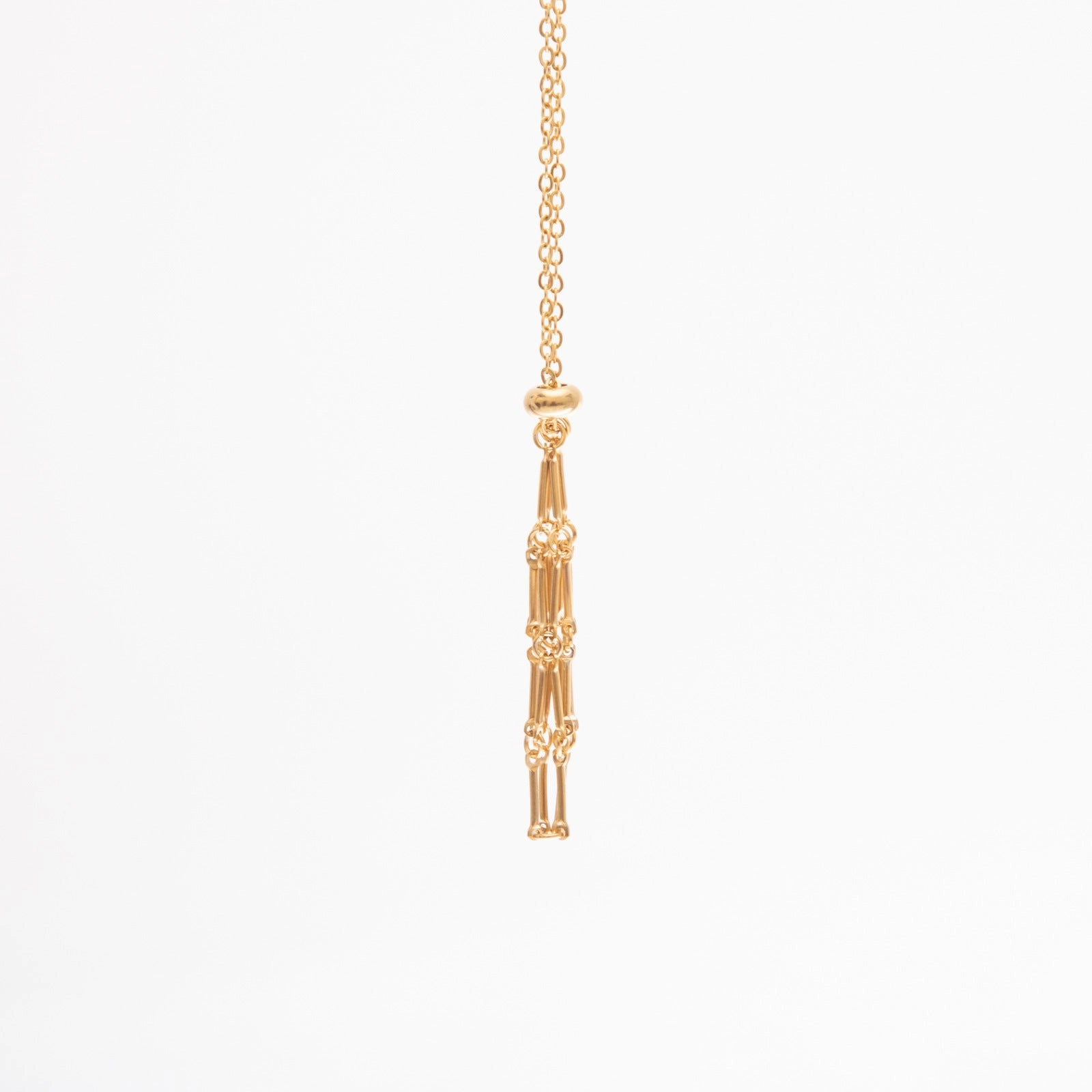 Wholesale Stainless Steel Net Pocket Natural Gemstone Crystal Accessories Bamboo Woven Adjustable Chain Pendant