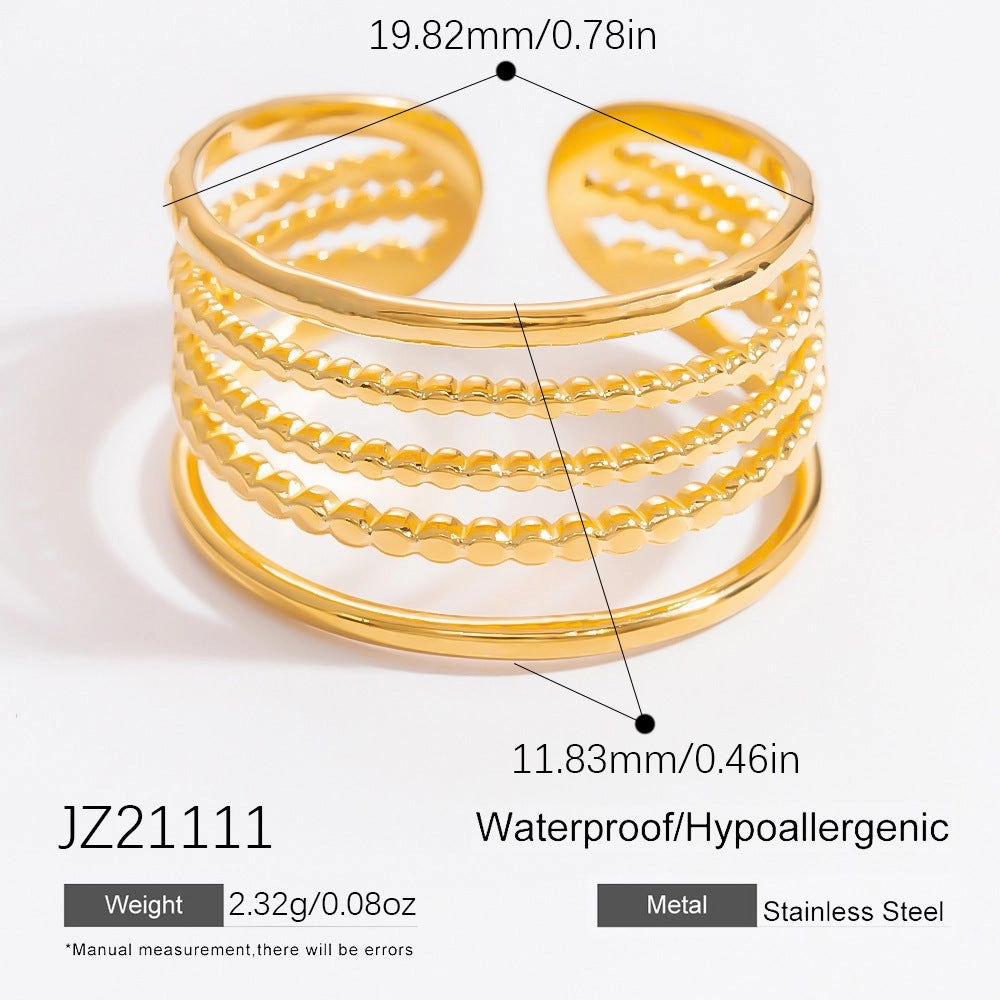 Wholesale stainless steel niche design open high sense ring ins titanium steel ring jewelry rings