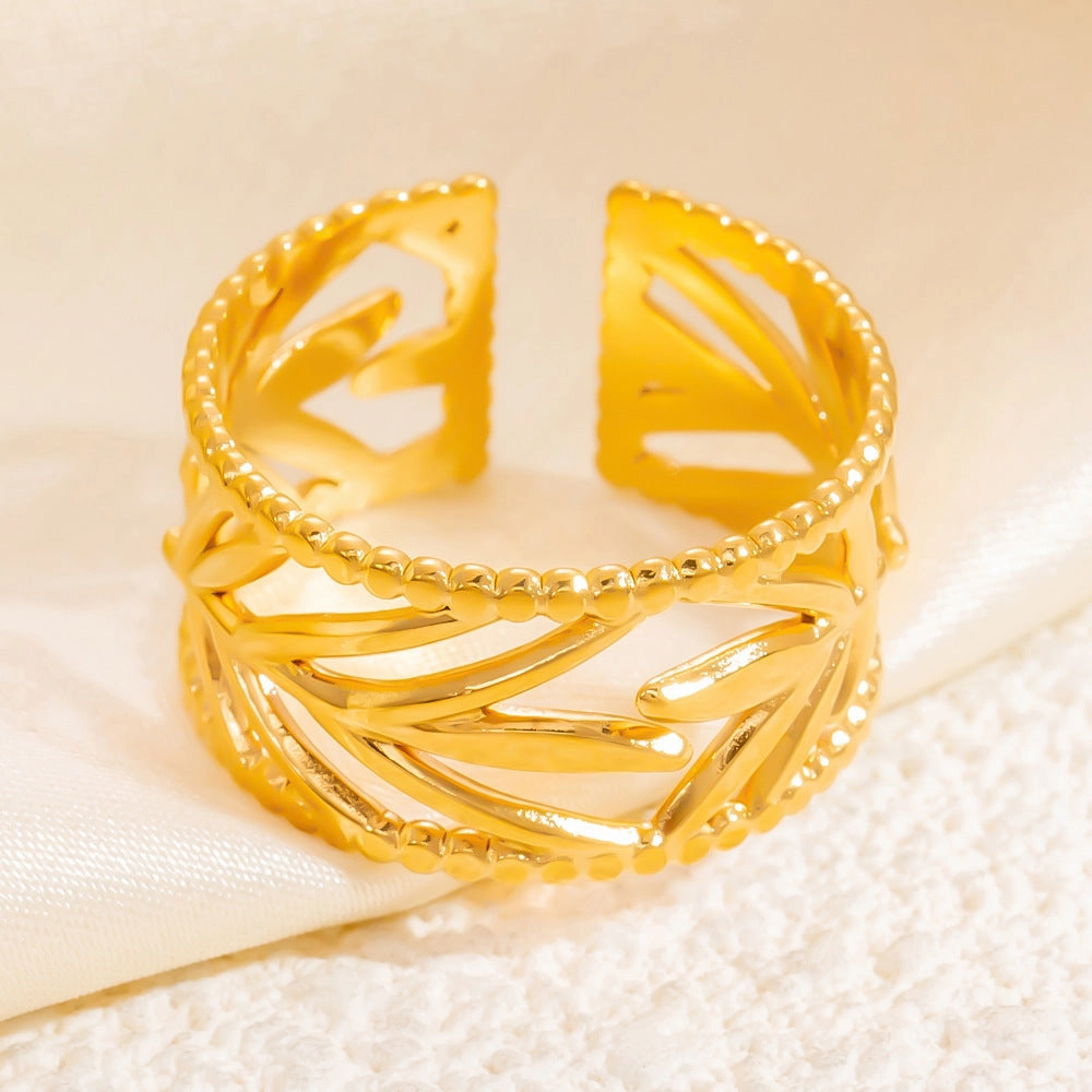 Wholesale stainless steel niche design open high sense ring ins titanium steel ring jewelry rings