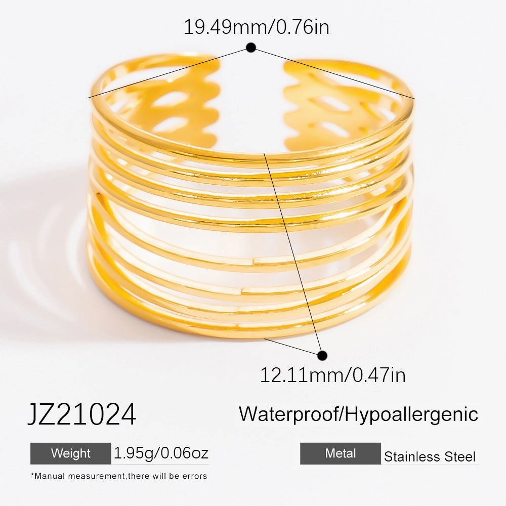 Wholesale stainless steel niche design open high sense ring ins titanium steel ring jewelry rings