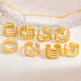 Wholesale stainless steel niche design open high sense ring ins titanium steel ring jewelry rings