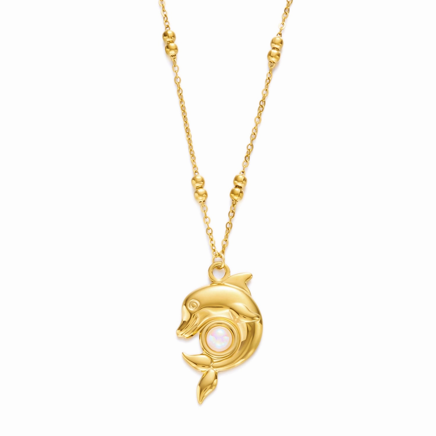 Wholesale Stainless Steel Ocean Series Necklace