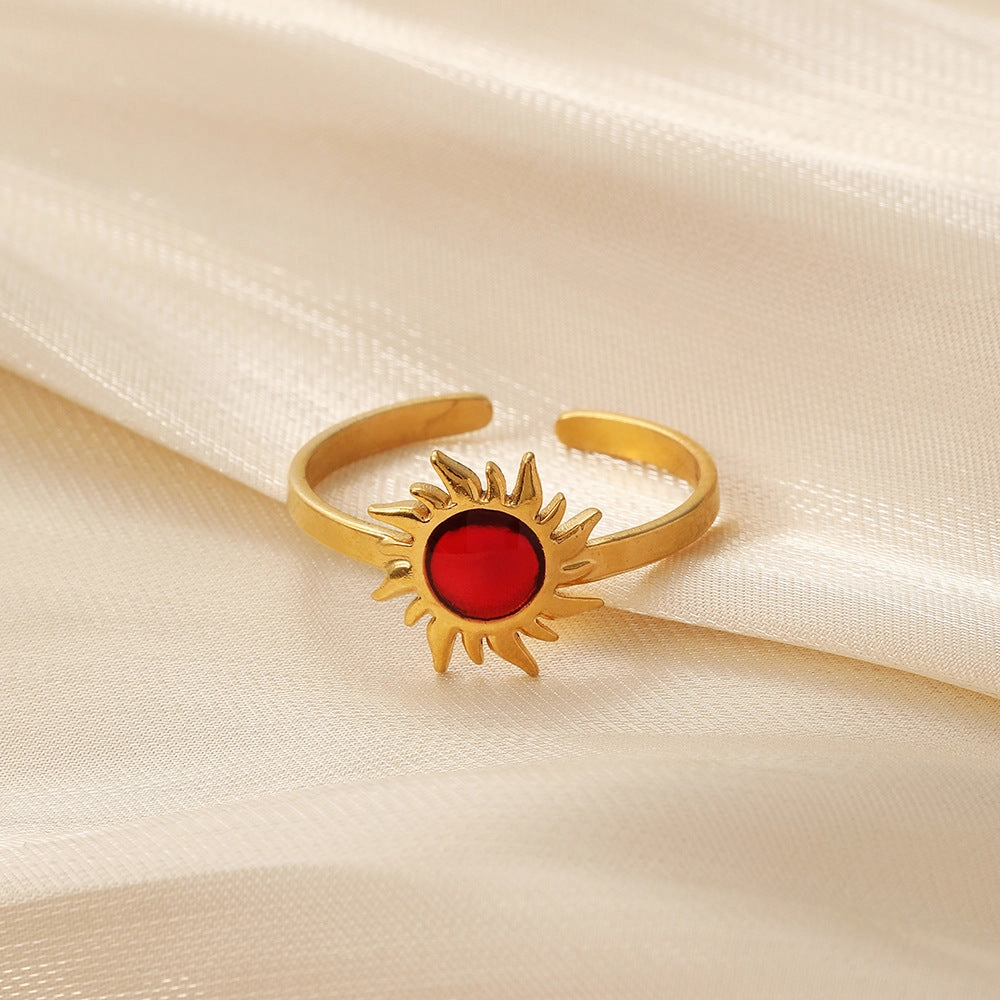 Wholesale Stainless Steel Open Red Sun Drip Oil Ring