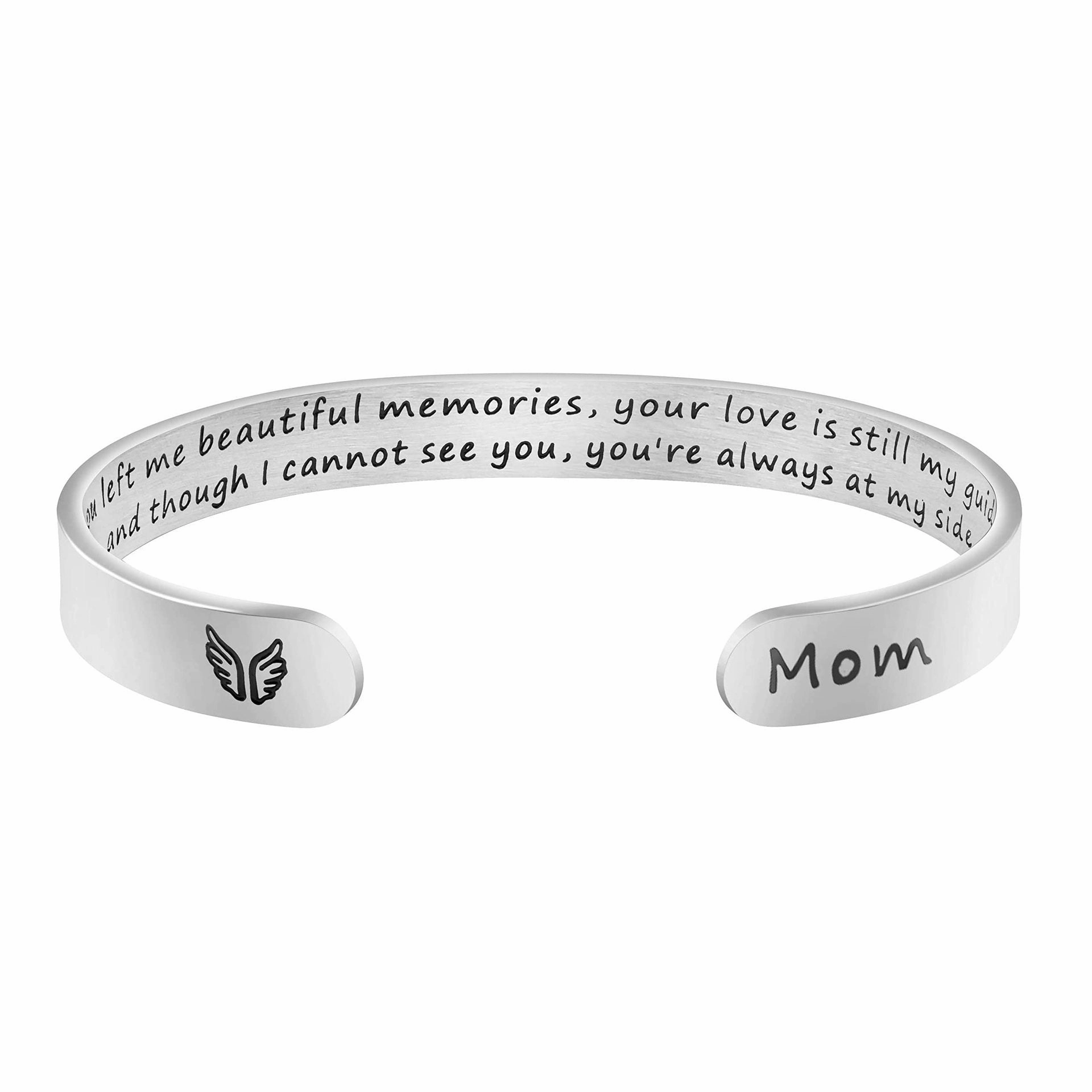 Wholesale Stainless Steel Opening Adjustable 8mm Type C Engraving Bracelet