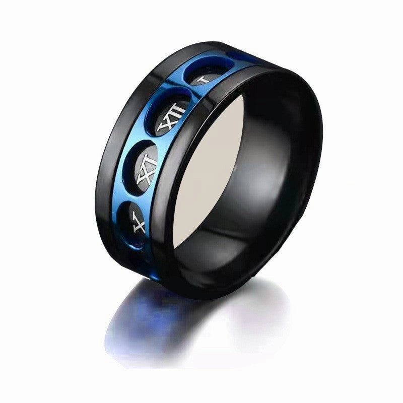 Wholesale Stainless Steel Roman Numeral Ring