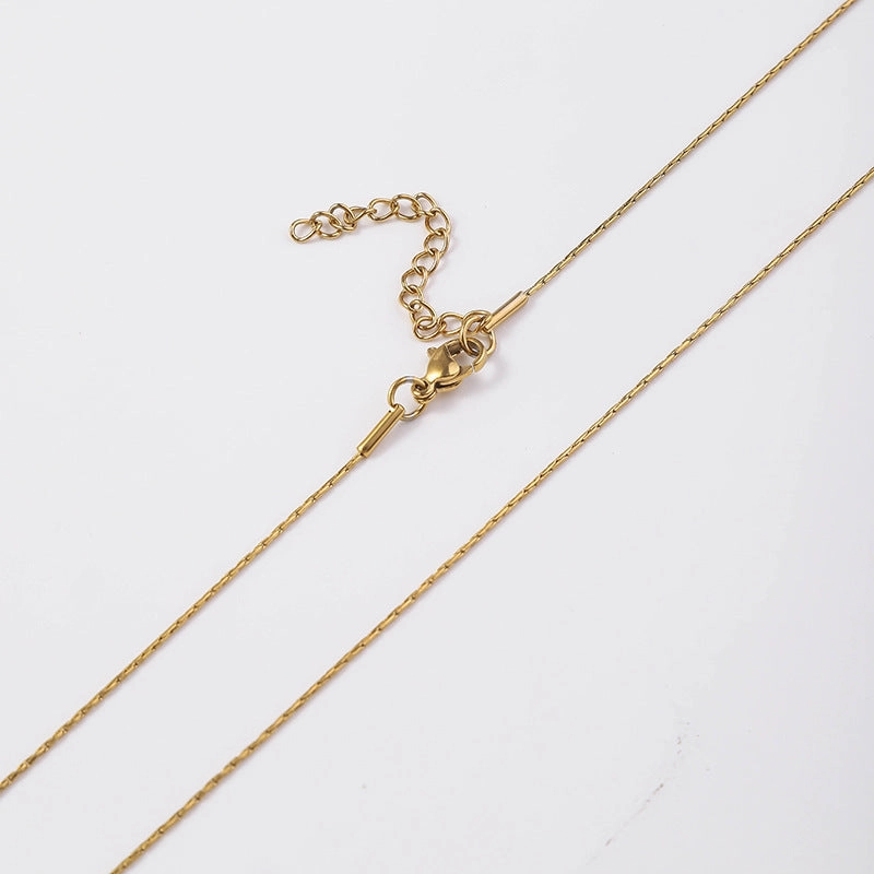 Wholesale Stainless Steel Side Chain Hammer Round Non Fading Titanium Steel Necklaces