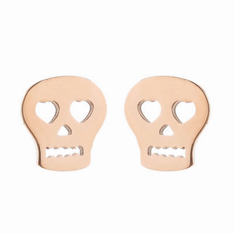 Wholesale Stainless Steel Skull Ear Studs