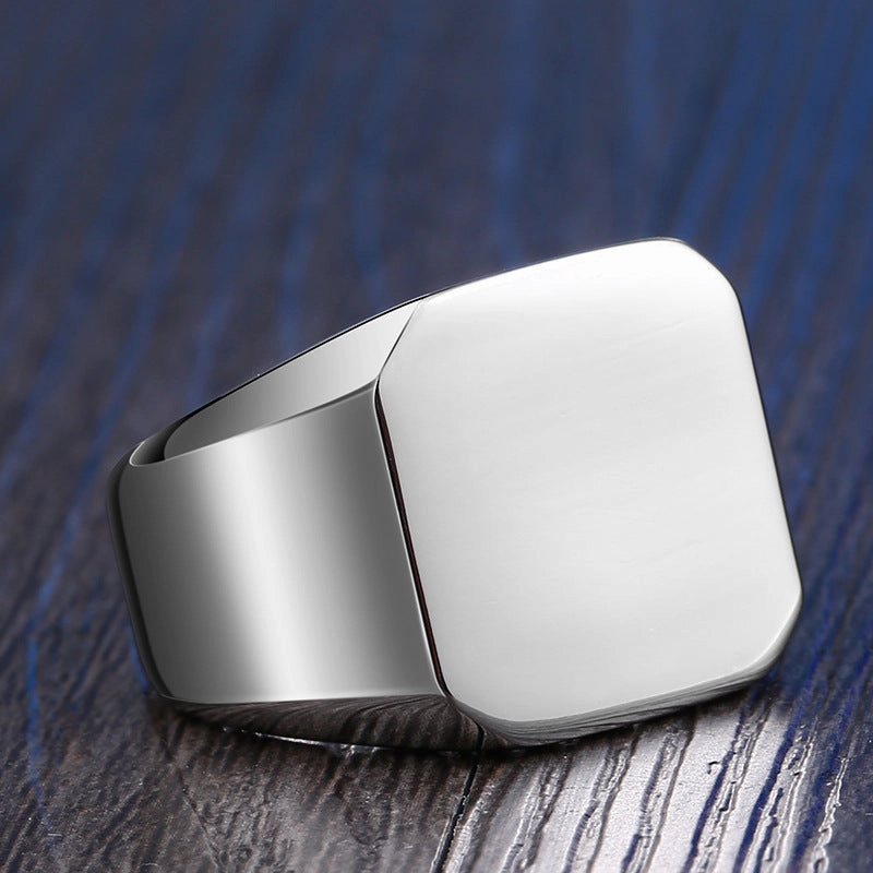 Wholesale Stainless Steel Square Mens Rings