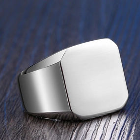 Wholesale Stainless Steel Square Mens Rings
