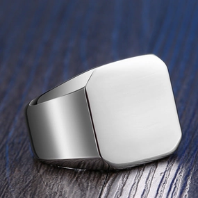 Wholesale Stainless Steel Square Mens Rings