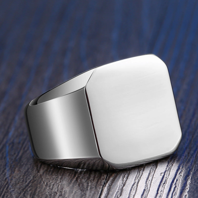 Wholesale Stainless Steel Square Mens Rings