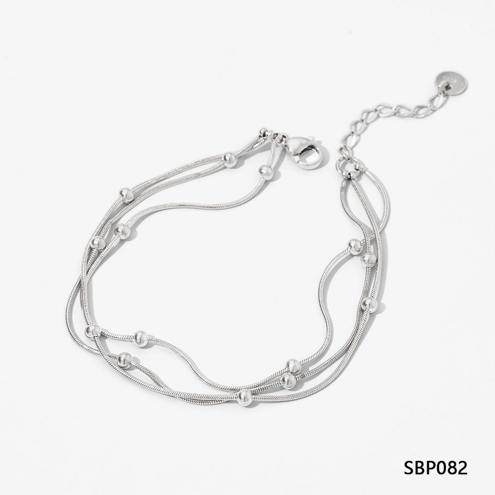 Wholesale Stainless Steel Stacked Electroplated Bracelets