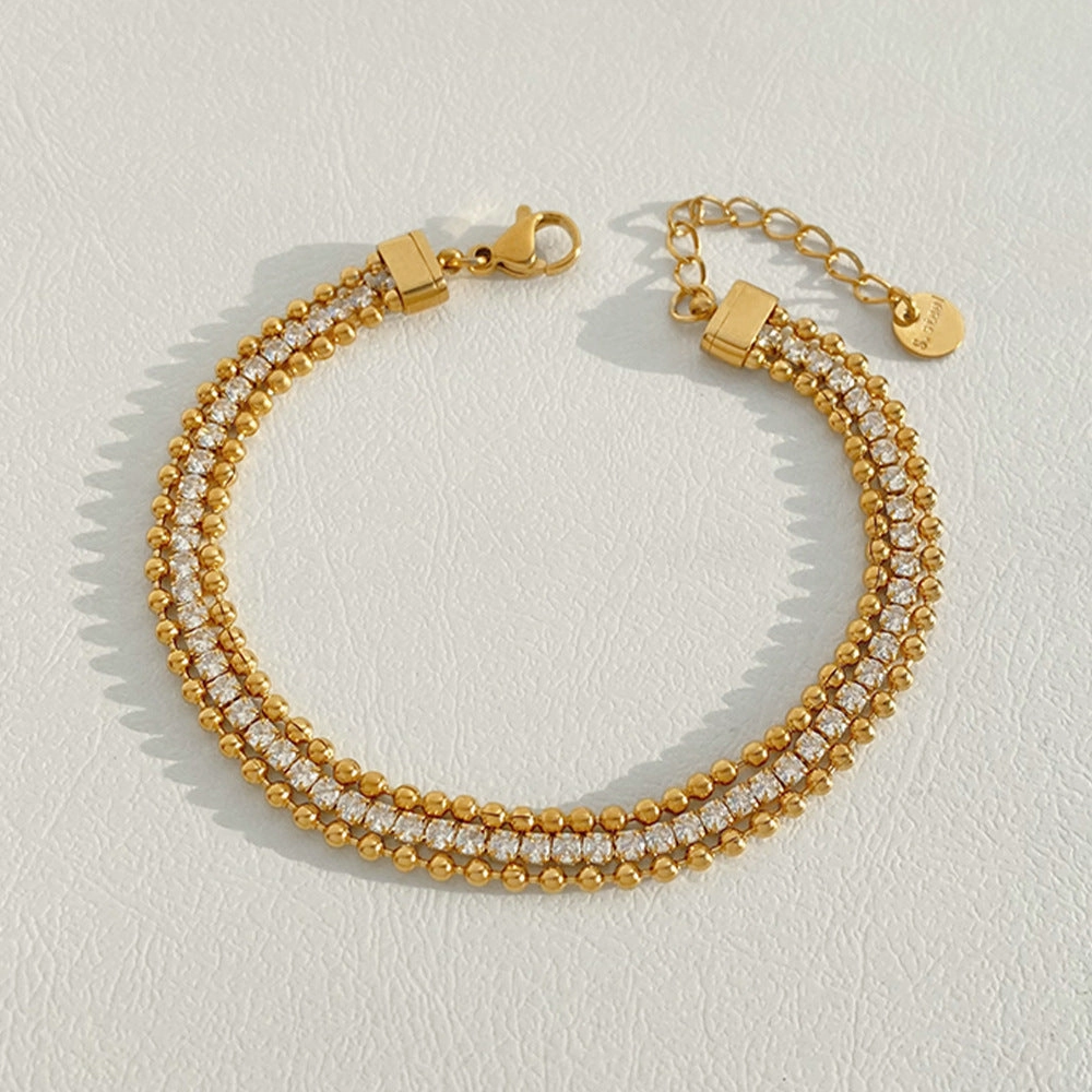 Wholesale Stainless Steel Stacked Electroplated Bracelets
