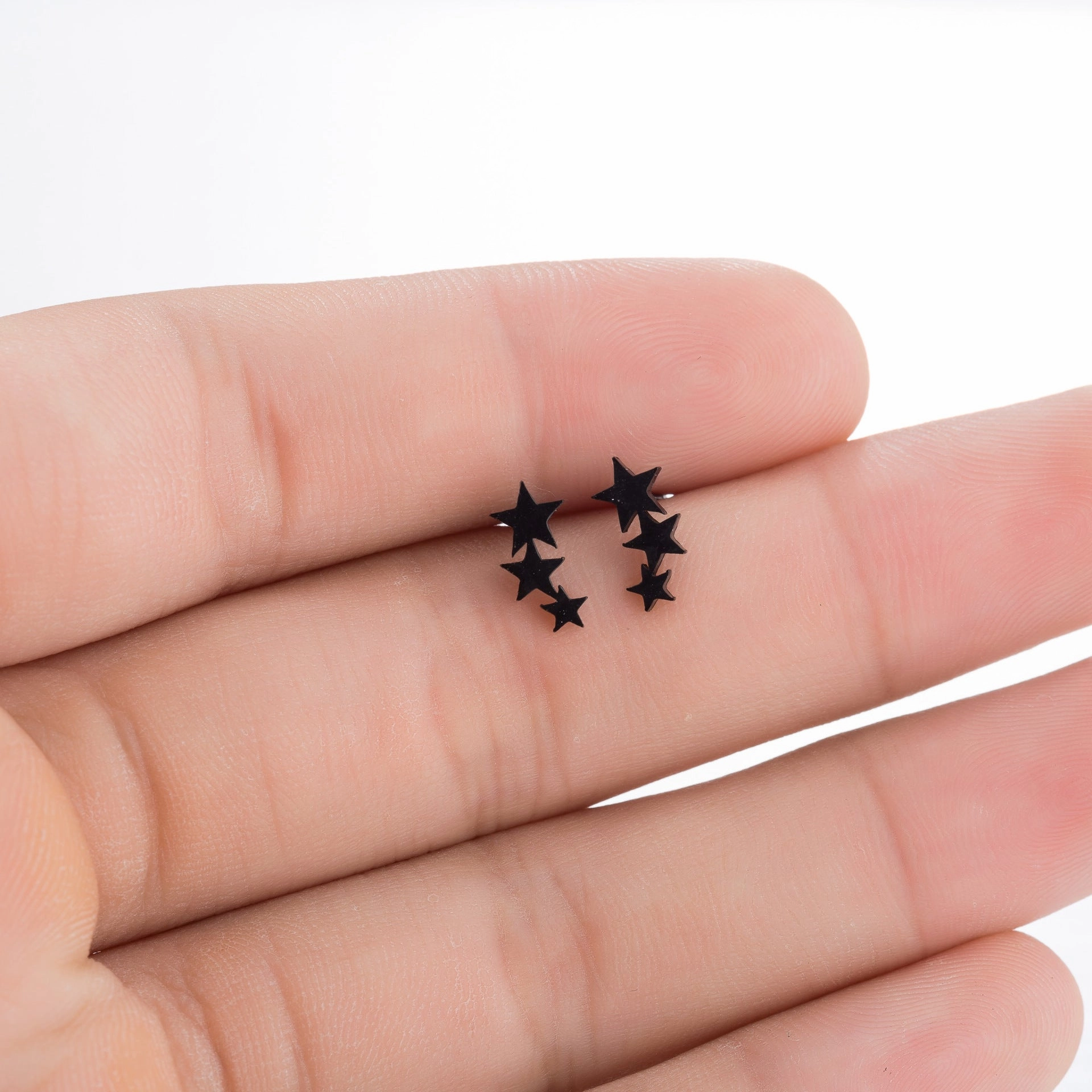 Wholesale Stainless Steel Star Moon Ear Studs