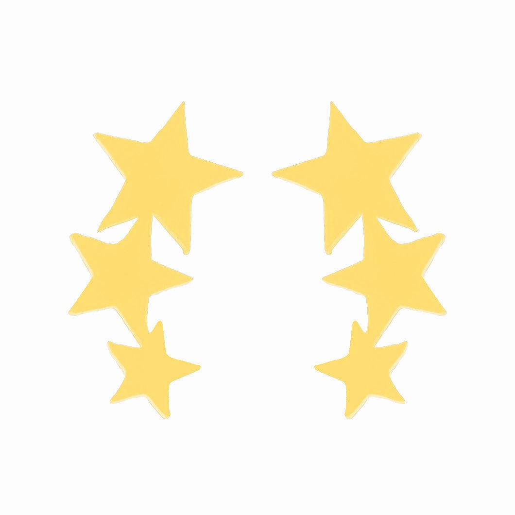 Wholesale Stainless Steel Star Moon Ear Studs