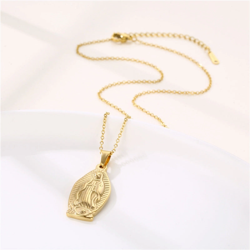 Wholesale Stainless Steel Sunflower Creative Necklace