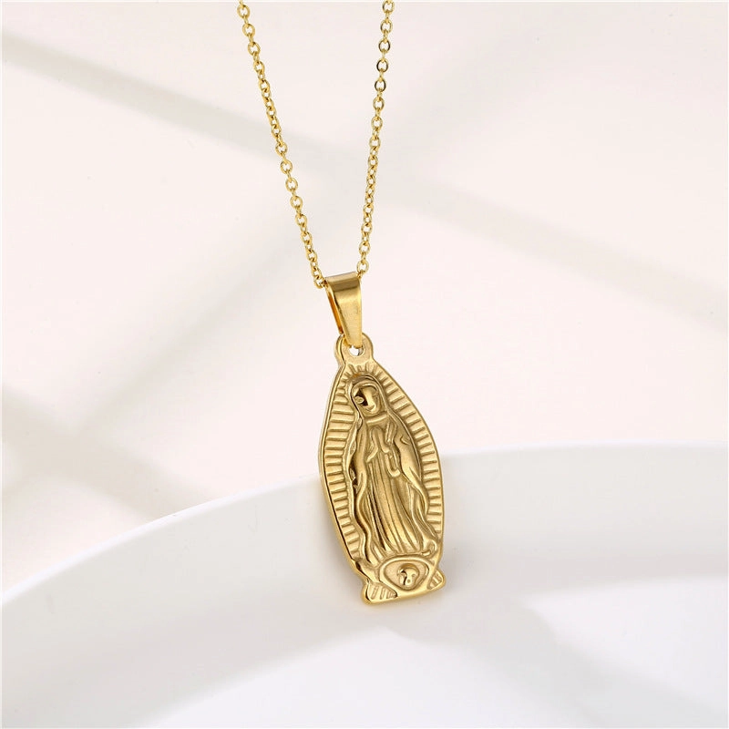Wholesale Stainless Steel Sunflower Creative Necklace