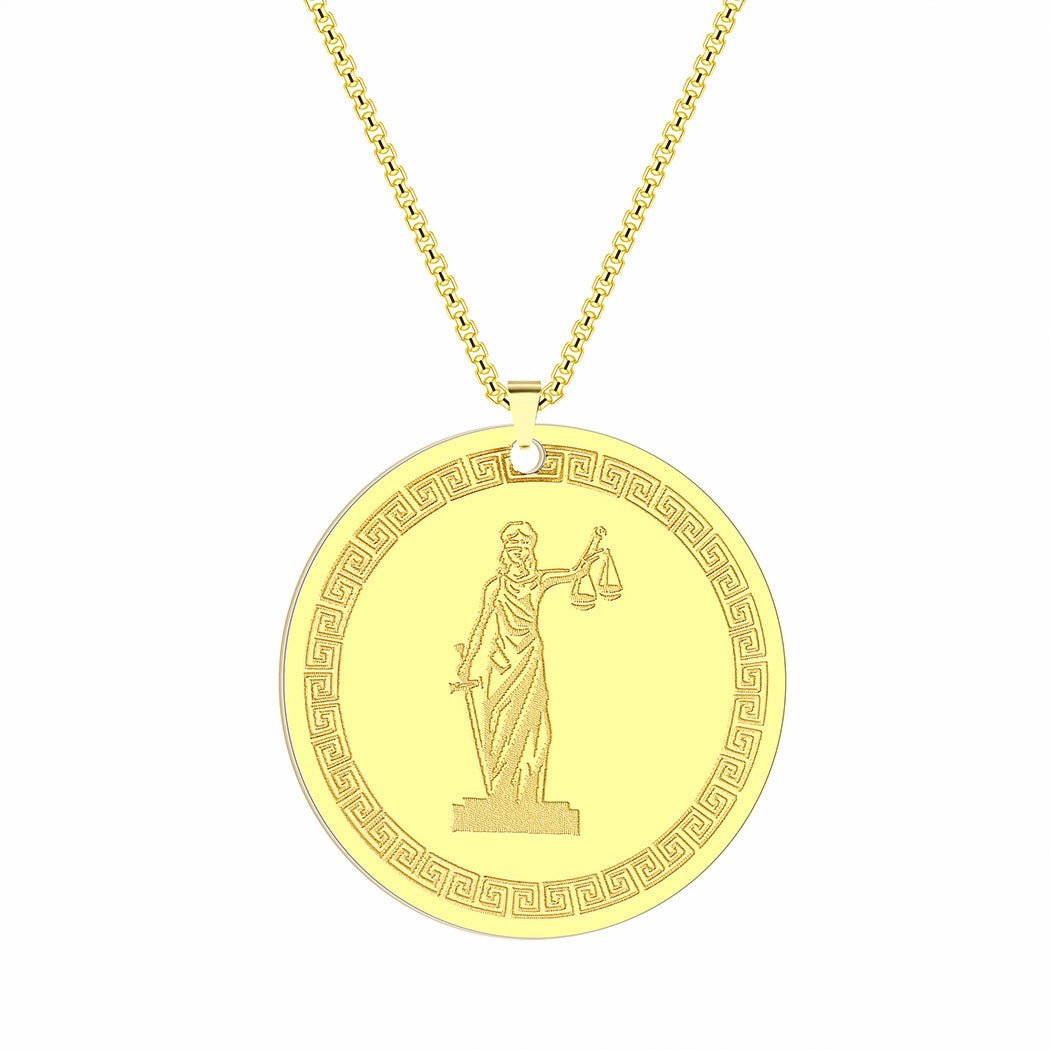 Wholesale Stainless Steel Themis Titan Divine Law and Order Pendant Necklace