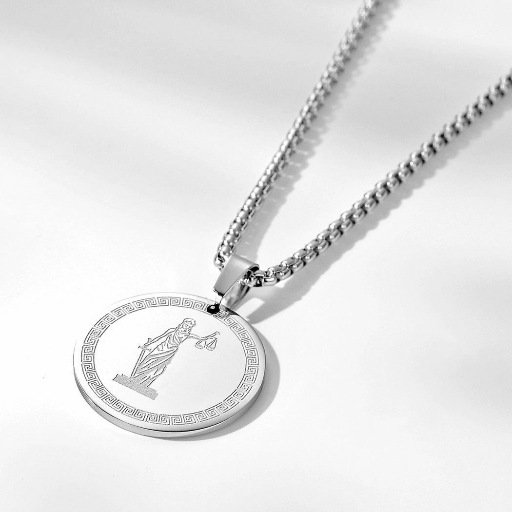 Wholesale Stainless Steel Themis Titan Divine Law and Order Pendant Necklace