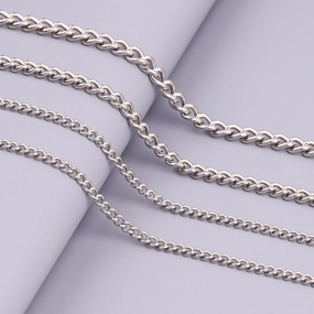 Wholesale Stainless Steel Titanium Steel Simple Twisted Chain DIY Titanium Steel Necklaces