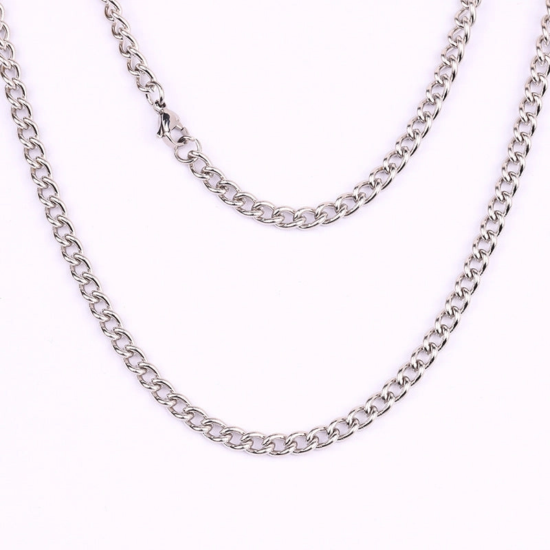 Wholesale Stainless Steel Titanium Steel Simple Twisted Chain DIY Titanium Steel Necklaces