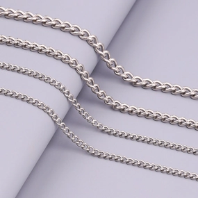 Wholesale Stainless Steel Titanium Steel Simple Twisted Chain DIY Titanium Steel Necklaces