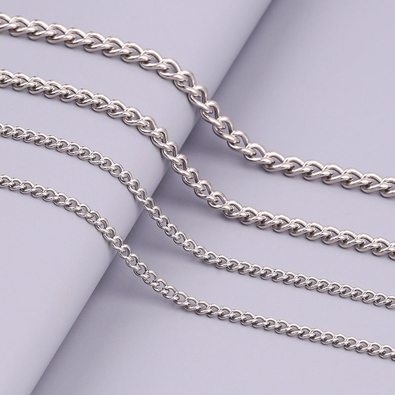 Wholesale Stainless Steel Titanium Steel Simple Twisted Chain DIY Titanium Steel Necklaces