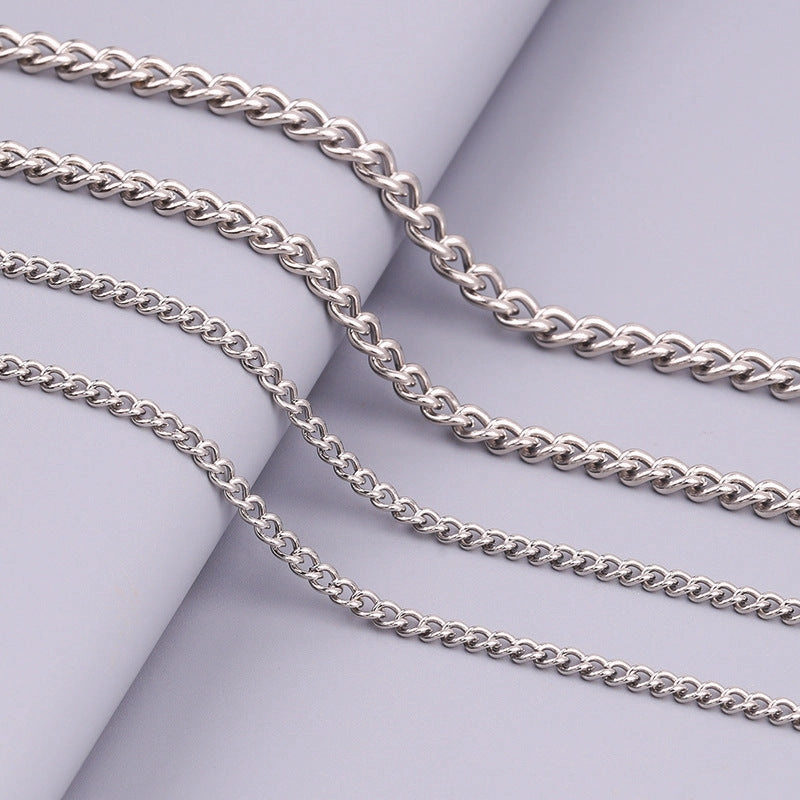 Wholesale Stainless Steel Titanium Steel Simple Twisted Chain DIY Titanium Steel Necklaces