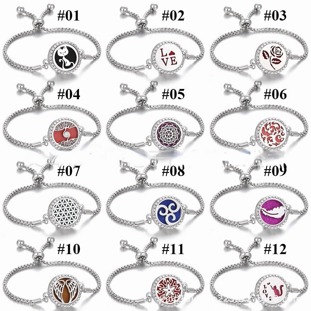 Wholesale Stainless Steel Tree of Life Hollow Aromatherapy Bracelet