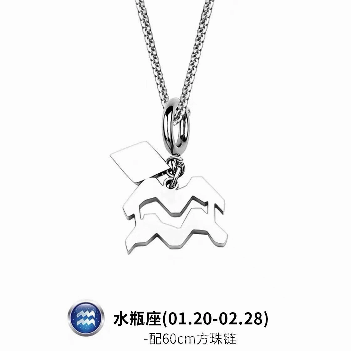 Wholesale Stainless Steel Twelve Zodiac Signs High-end Niche Design Simple Titanium Steel Necklaces