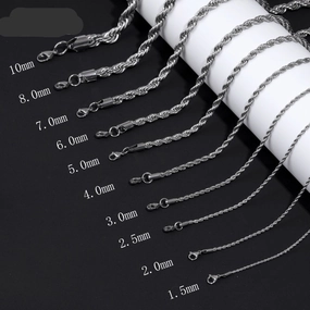 Wholesale Stainless steel twist chain fashion titanium steel necklace