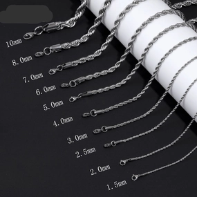 Wholesale Stainless steel twist chain fashion titanium steel necklace