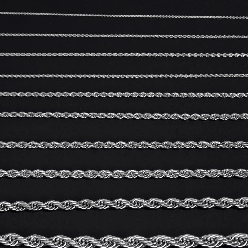 Wholesale Stainless steel twist chain fashion titanium steel necklace