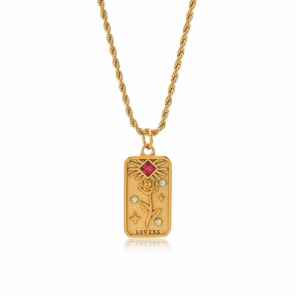 Wholesale Stainless Steel Vastel Tarot Creative Necklace