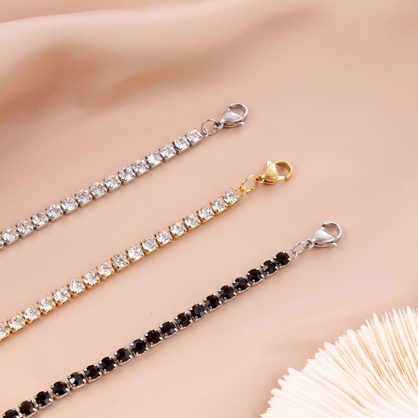 Wholesale Stainless steel zircon diamond cool style bracelet
