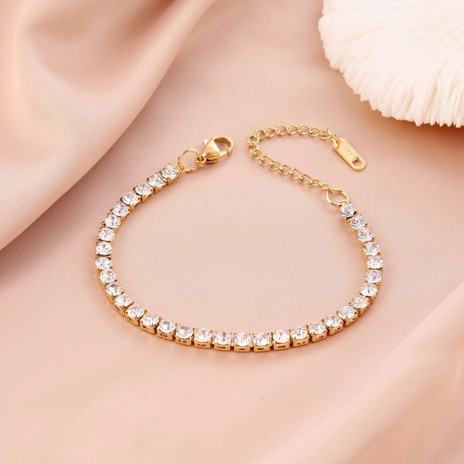 Wholesale Stainless steel zircon diamond cool style bracelet