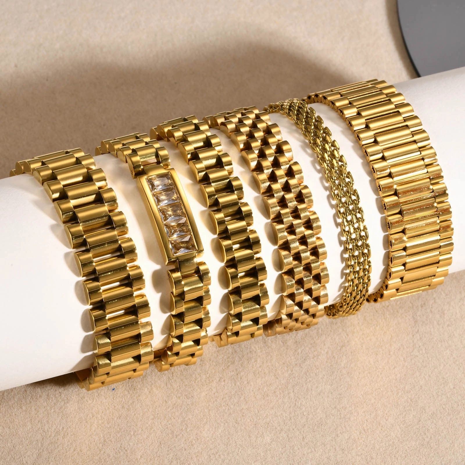 Wholesale Stainless Steel Zircon Watch Strap Bracelet