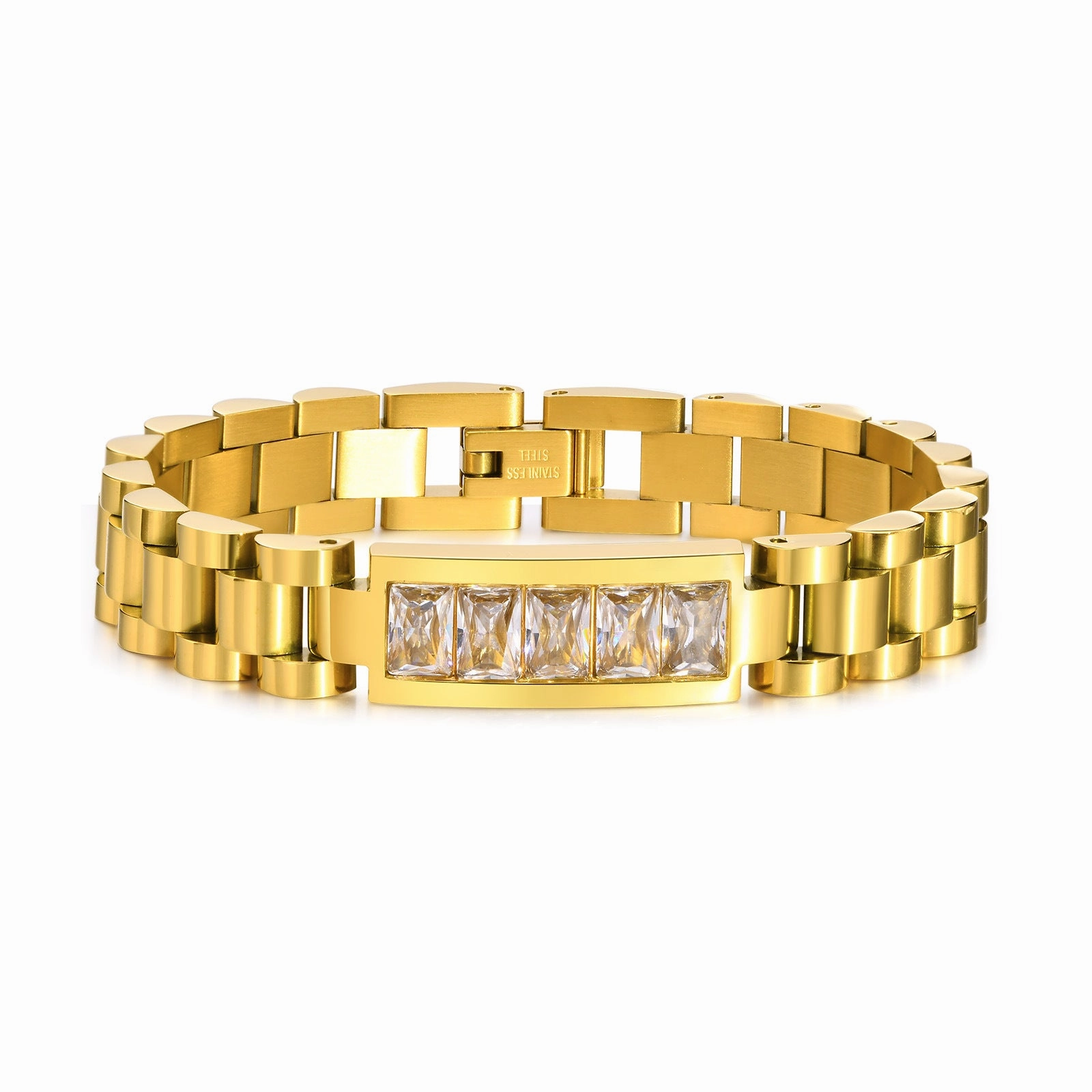 Wholesale Stainless Steel Zircon Watch Strap Bracelet