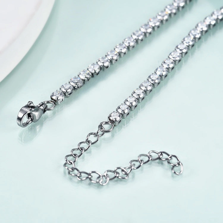 Wholesale Stainless Steel Zirconia Stone Claw Chain Bracelet