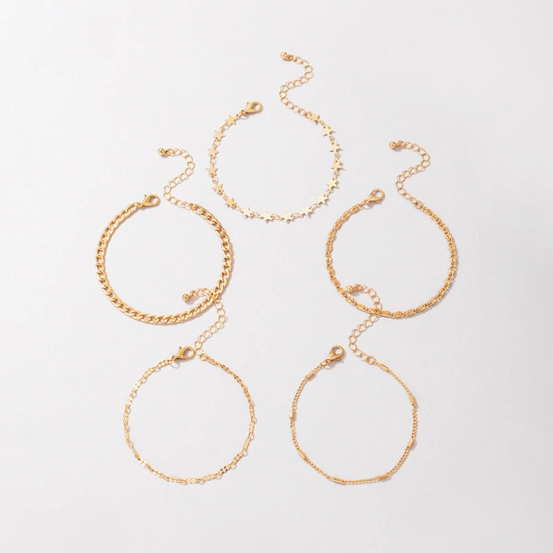 Wholesale Star Chain Five Layer Bracelet Set