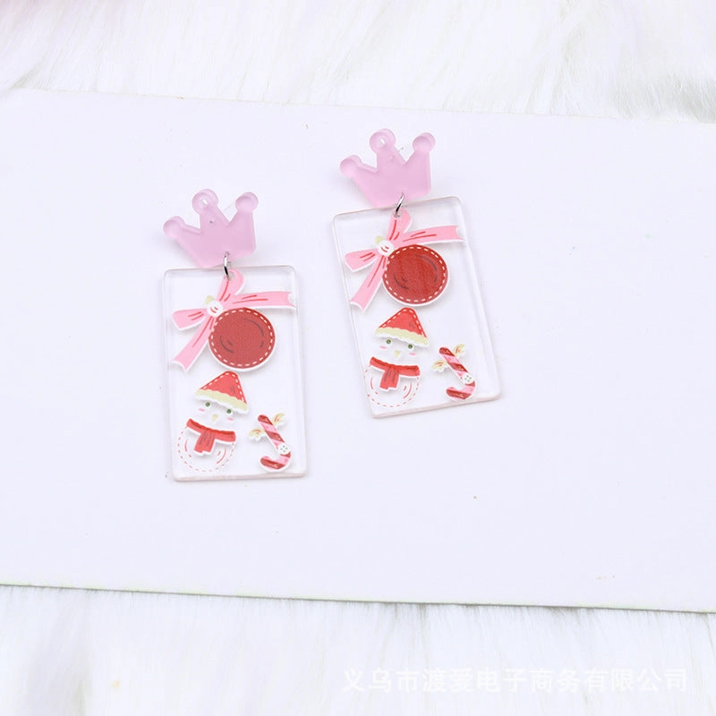 Wholesale Star Mask Carnival Acrylic Earrings