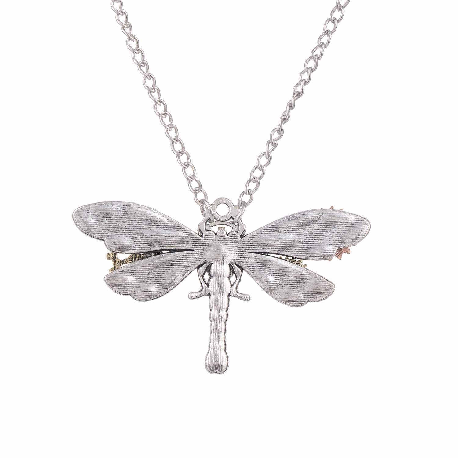 Wholesale Steampunk Dragonfly Gear Type Necklaces