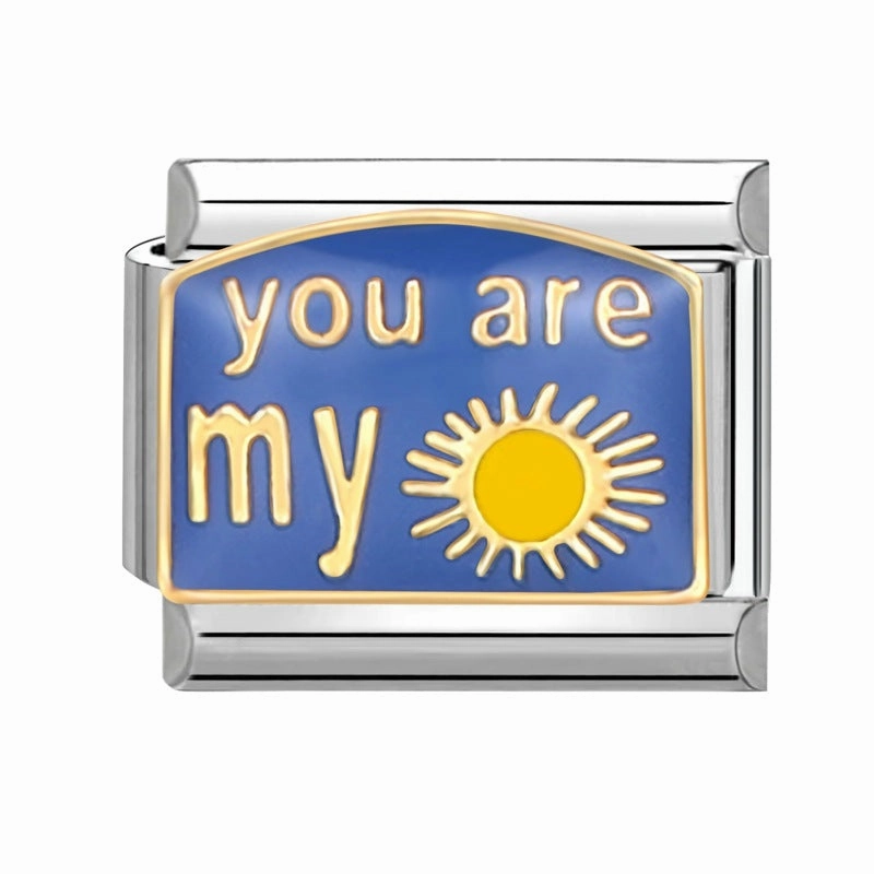 Wholesale Steel Base Blue Series Creative DIY Personalized Handmade Craft Bracelet Charms
