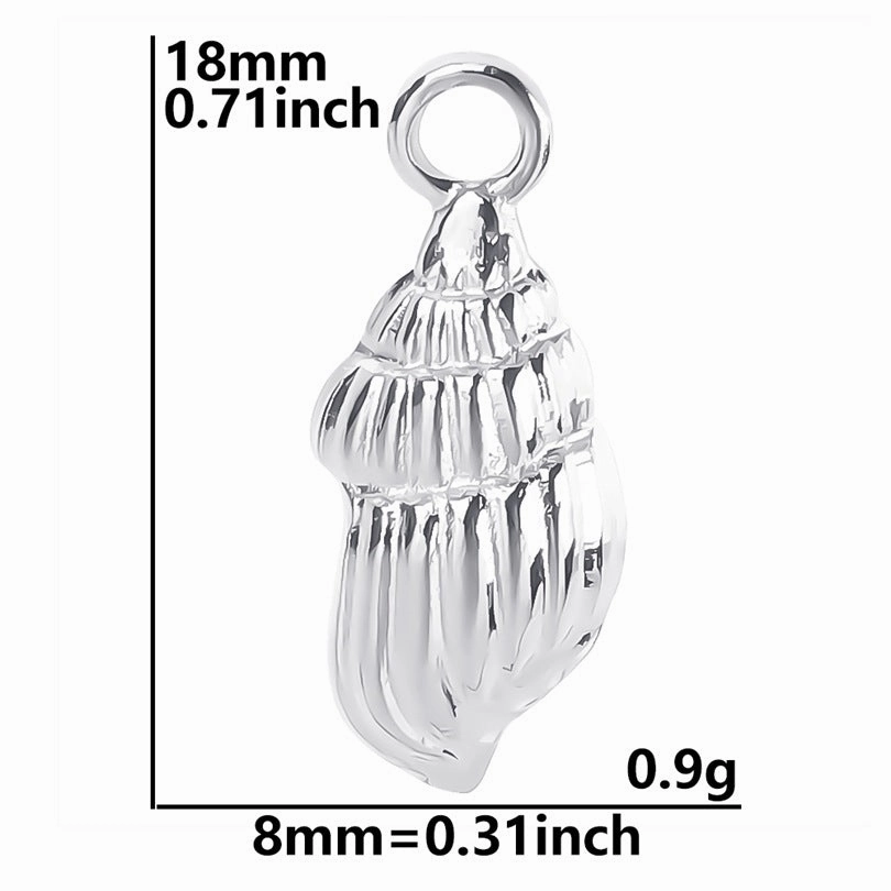 Wholesale Steel Gold Conch Titanium Steel Colorful Pendant Jewelry Accessories