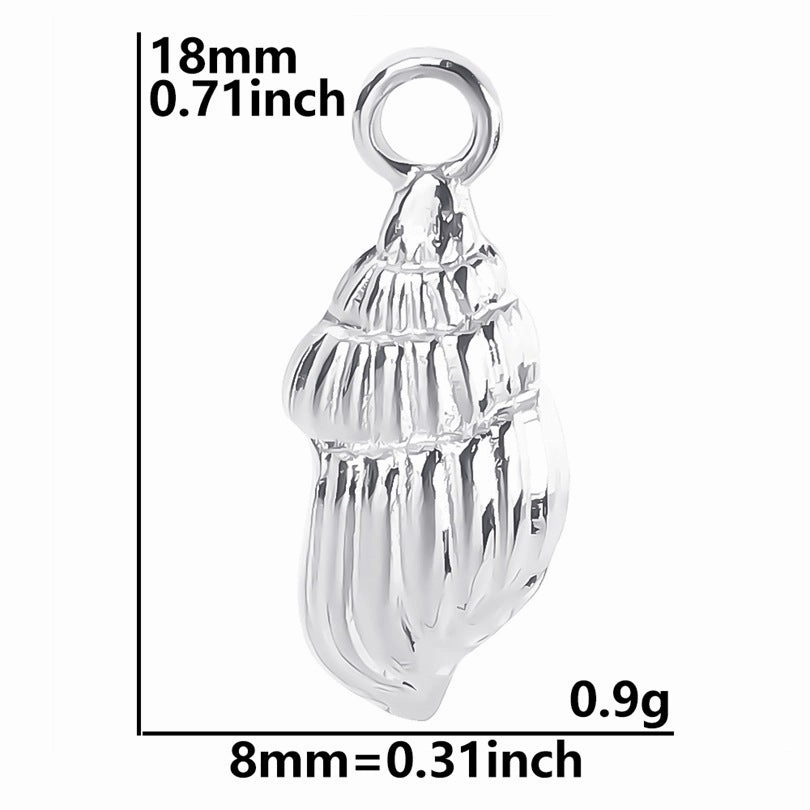 Wholesale Steel Gold Conch Titanium Steel Colorful Pendant Jewelry Accessories